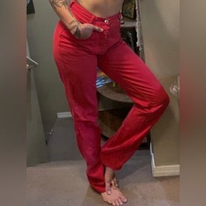 Lawman Vintage Red 26 Jean Bareback Western Button Down Fly 34 Length Bootcut